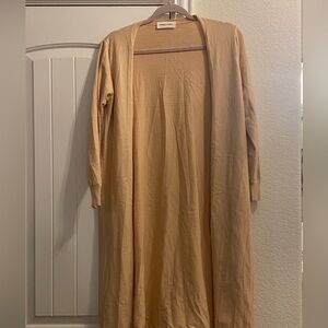 Goodnight Macaroon Tan Long Cardigan, Sz L